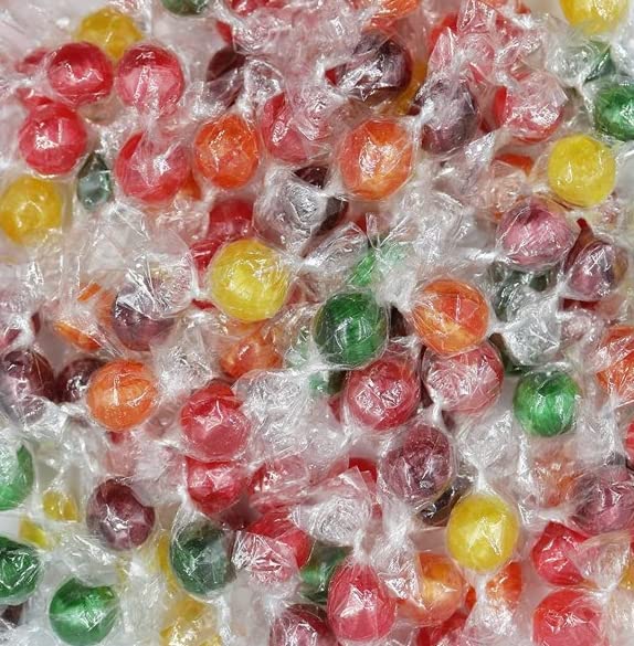 Miniatura 2 de Surtido de bolas de frutas ácidas envueltas individualmente a la antigua moda caramelo duro (1 libra)