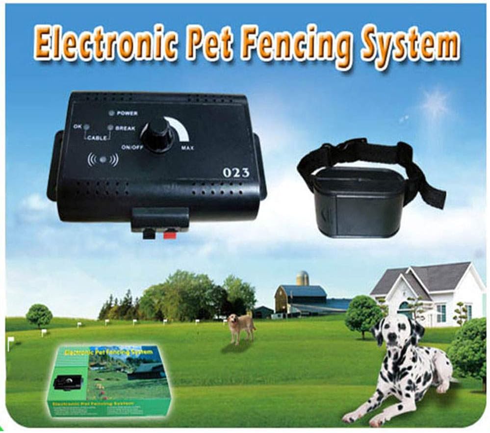 Underground Electric Pet Fence, Pet Electric Containment System, Safe Effective Beep & Shock Dog Fence, Waterproof Collar Receiver, Area-up to 5000 Square Meters (Over 1.2 Acres)