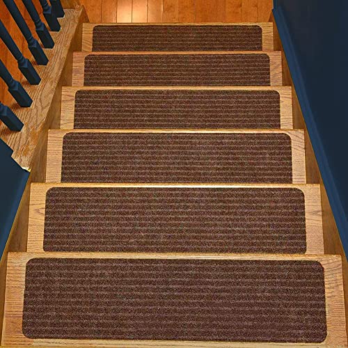 Alfombras para peldaños autoadhesivas que evitan caídas en escaleras de madera o mármol 3