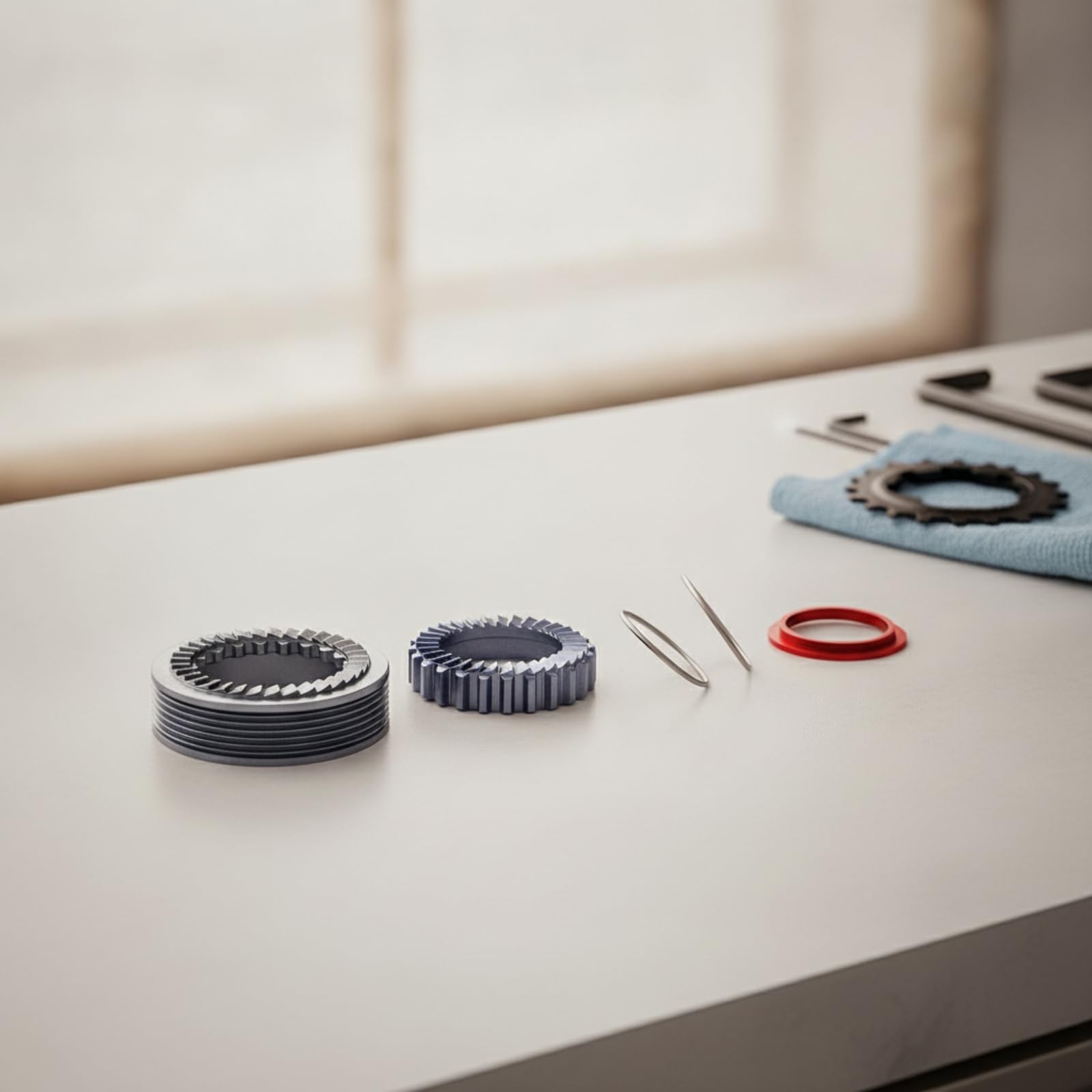 2 Pezzi Anello Dentato con Filettatura 3 X 1,0 Temprato Anello Cricchetto Preciso Dentato con Molla per Manutenzione