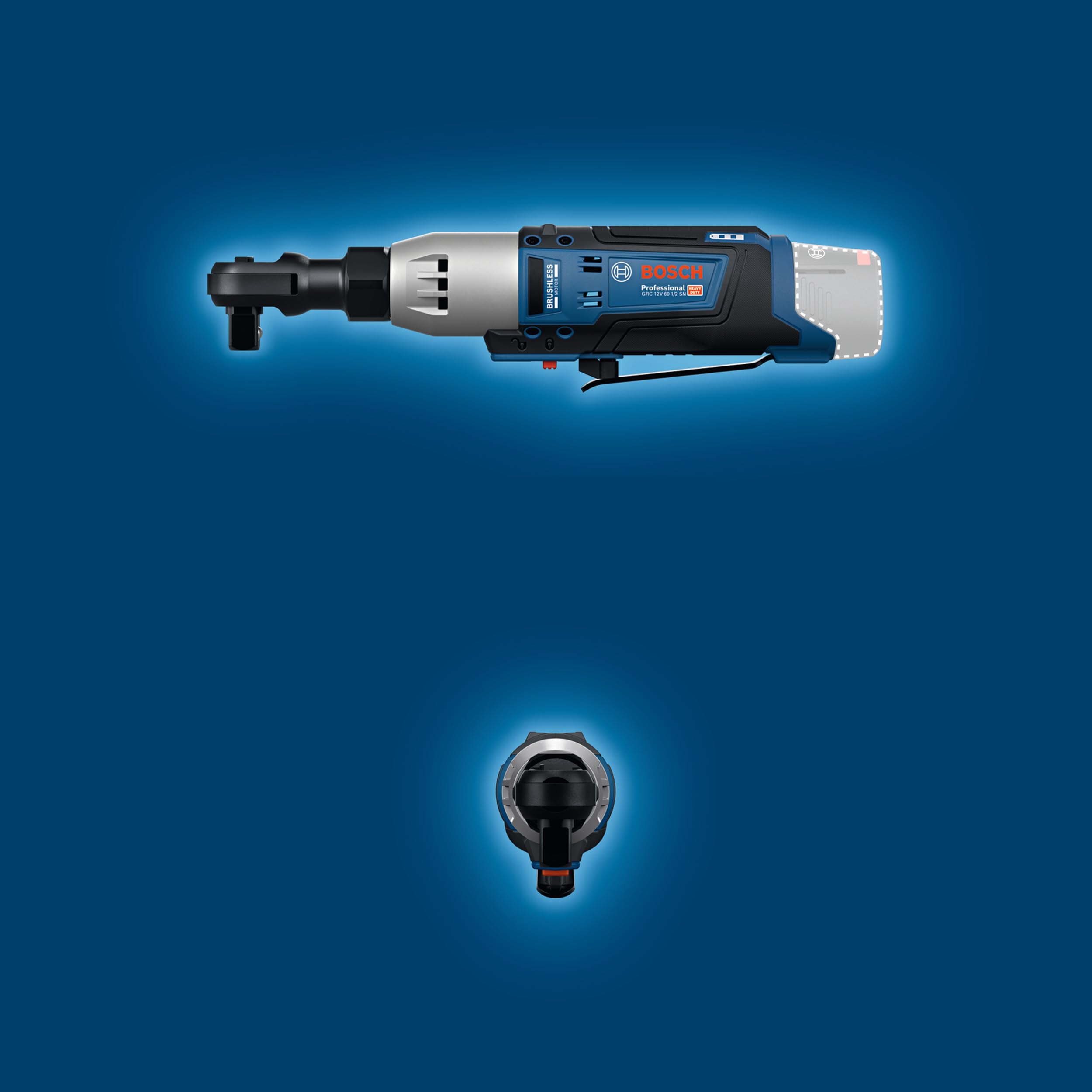 Llave de carraca a batería GRC 12V-60 1/2 SN con Bosch Professional 12V System