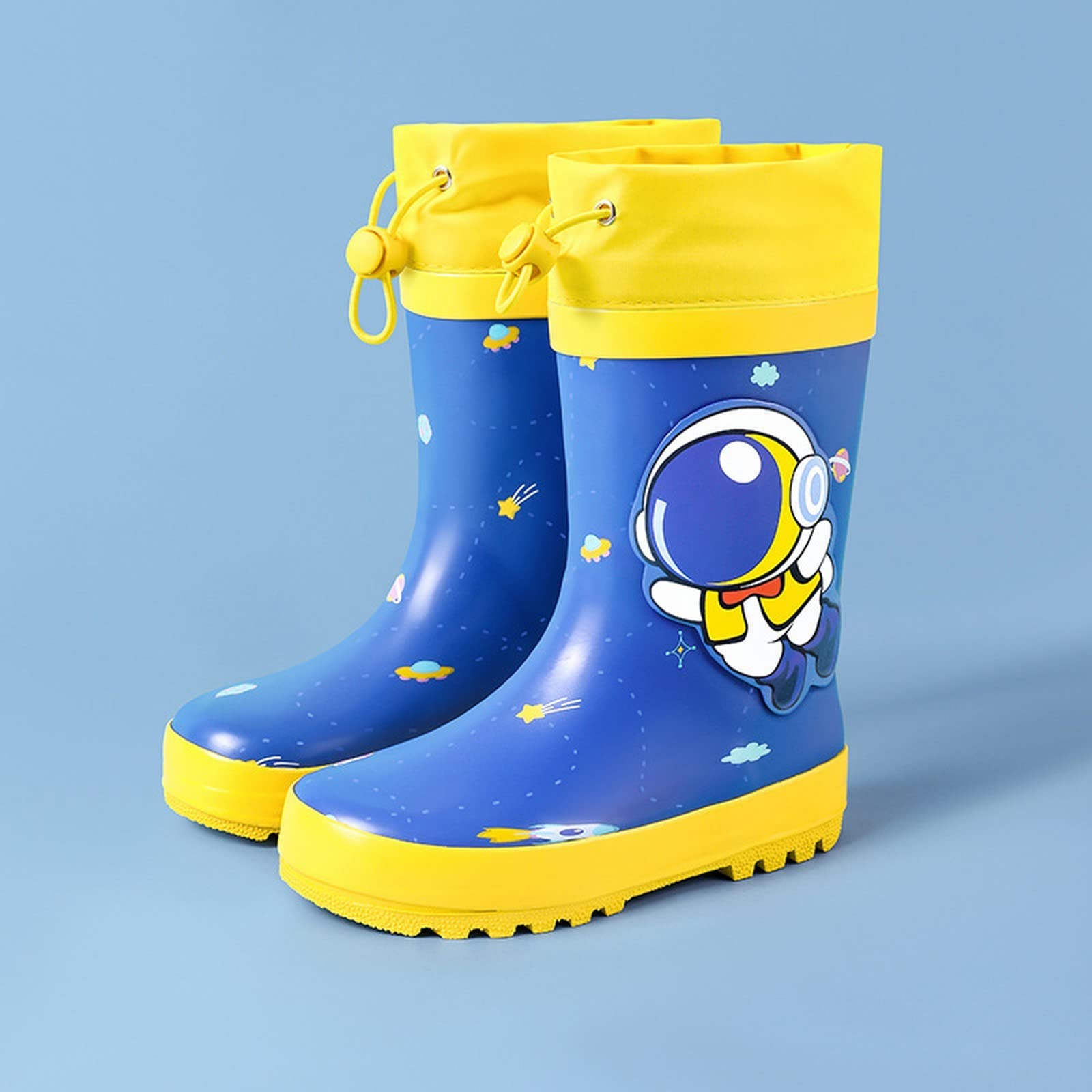 Zapatos de lluvia para niños y niñas, botas de agua para bebés, botas de agua en niños grandes y pequeños, con cordón elástico, zapatos de bebé de invierno