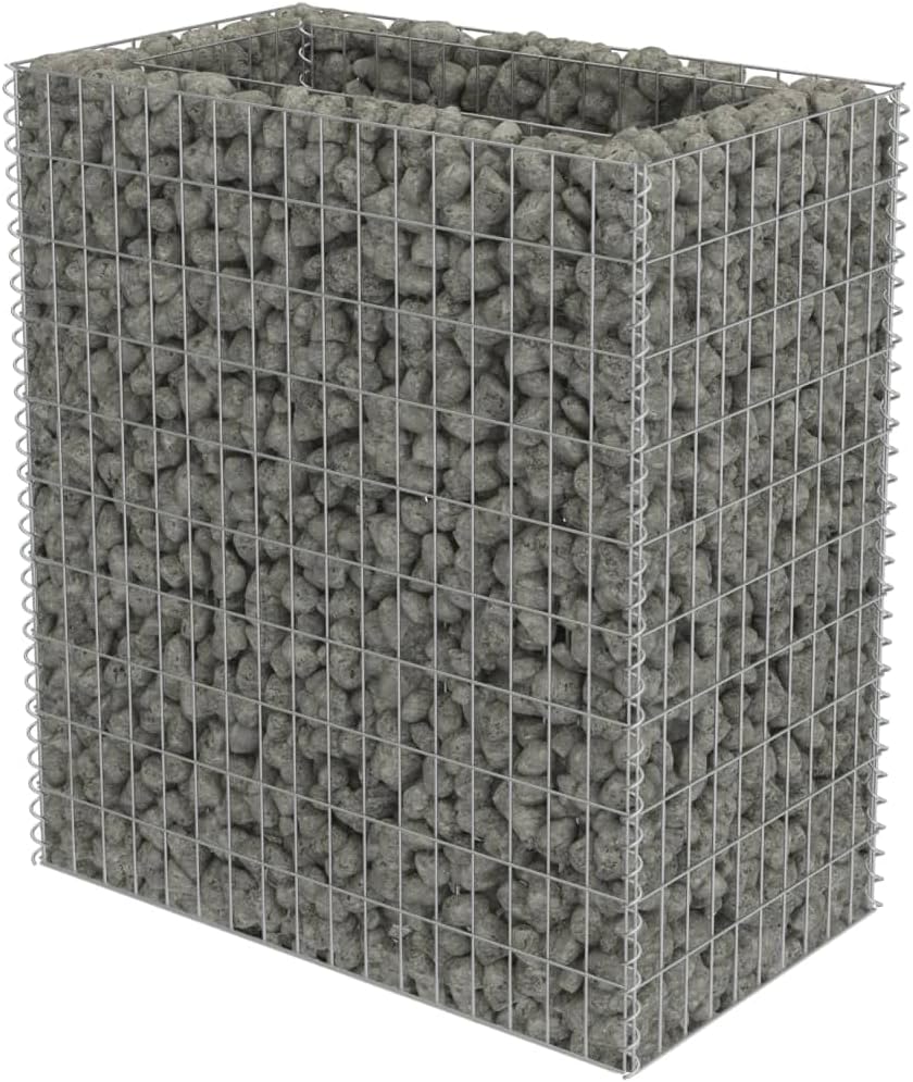 vidaXL Gabion Plant Basket Galvanised Steel 90 x 50 x 100 cm Raised Bed Stone Basket