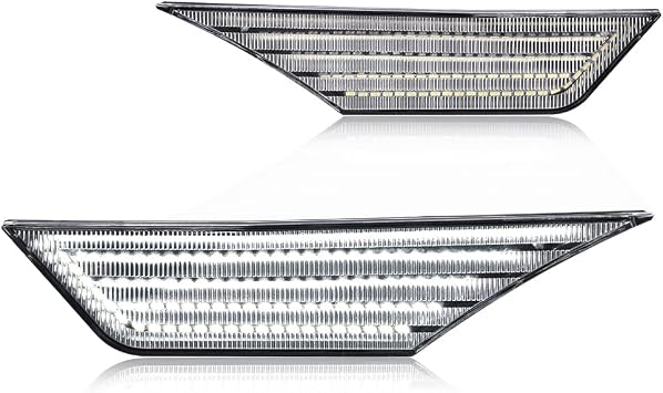 G-PLUS LED Switchback Signal Lamp Side Marker Lights White Compatible with Honda Civic 2016 2017 2018 2019 2020 2021 33850TBAA02, 33850TBAA01, 33800TBAA02 Clear Lens