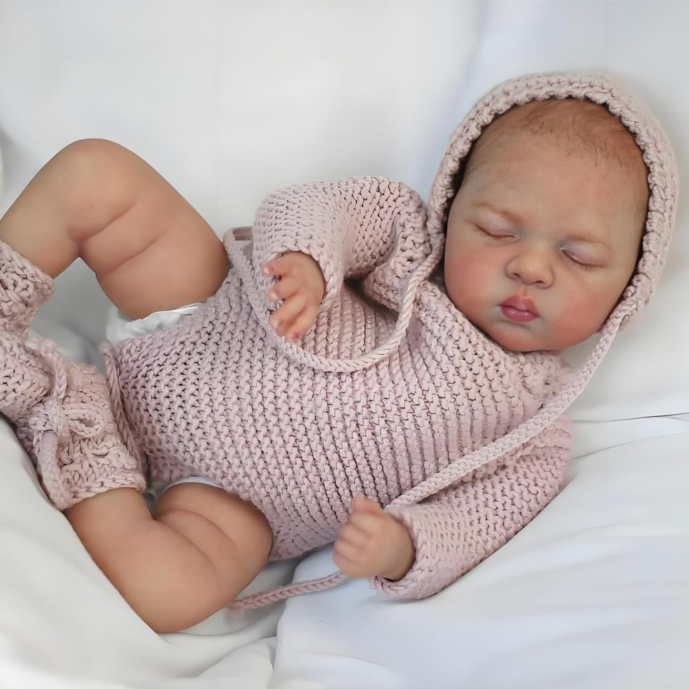 Mini lalki Reborn Baby Lalki silikonowe na całe ciało winylowa śpiąca dziewczyna, która wygląda prawdziwie realistycznie noworodka, lalka niemowlęca, realistyczna lalka dla dzieci, ręcznie