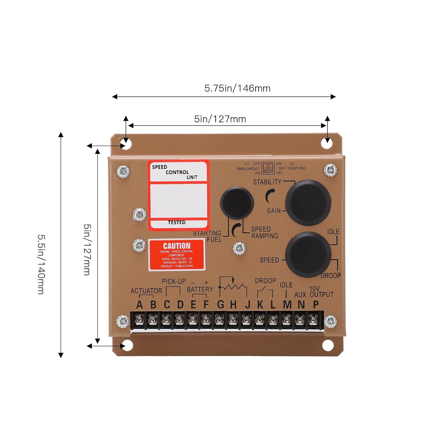Electronic Engine Speed Governor, ESD5500E Engine Speed Control Unit for Generator Governor Controller, Motor Speed Controllers