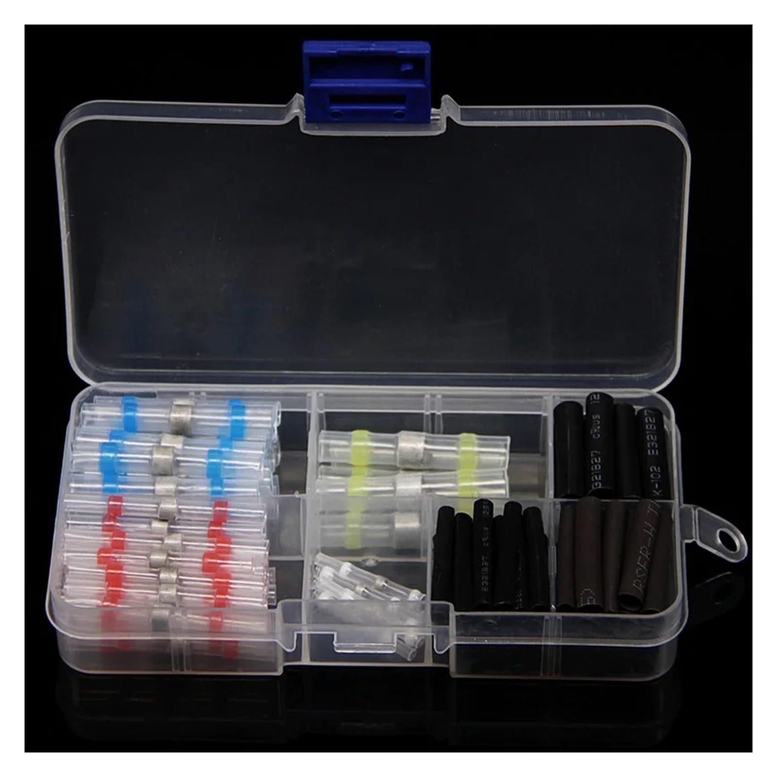 DSZUJTYROP 110Pcs Heat Shrink Solder Sleeves Splice Terminals Insulated Seal Electrical Wire Connectors Kit Assortment0.25-6mm2