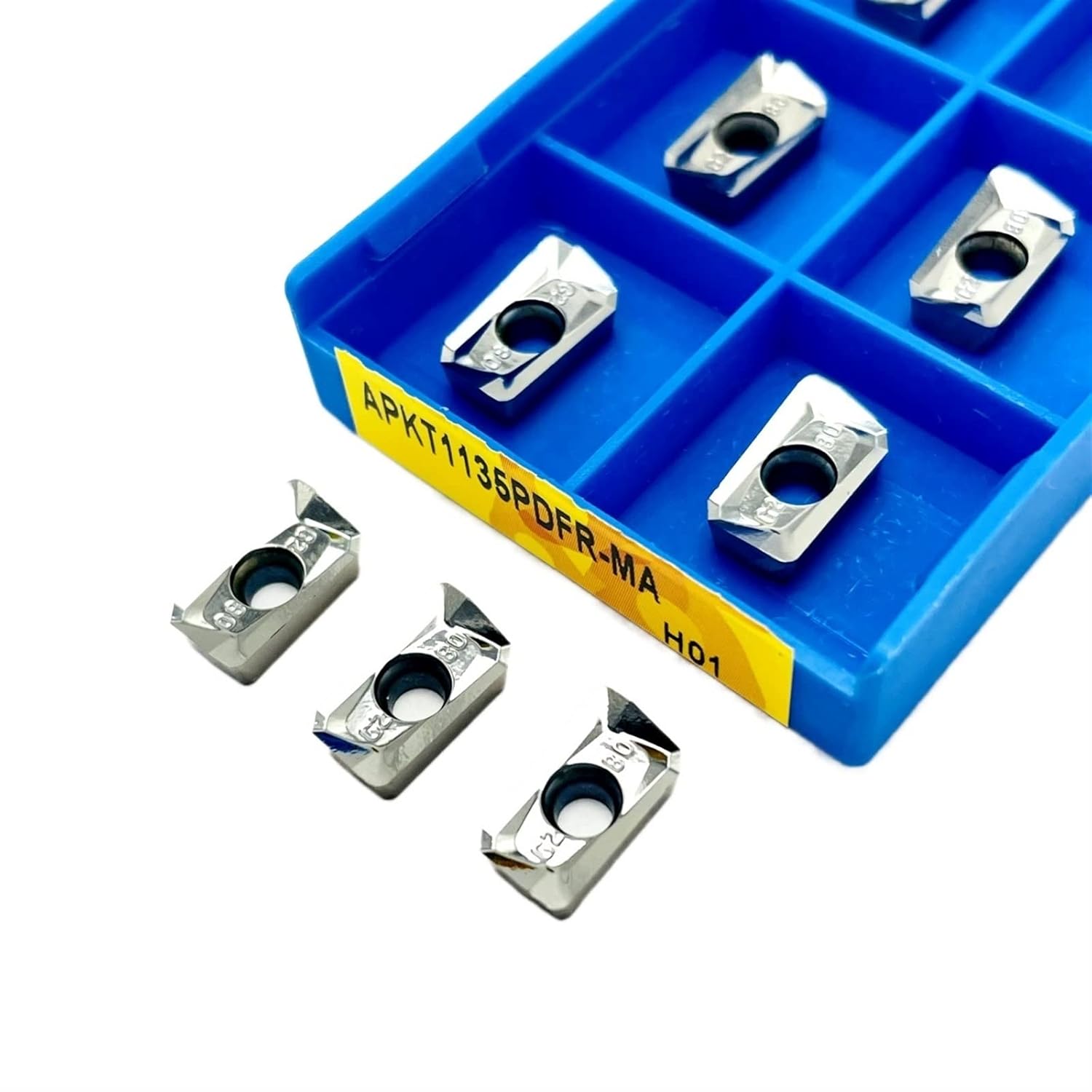 Indexable Carbide Lathe Tool 10PCS APKT1135PDFR-MA H01 Aluminum Blade Cutting for CNC Machine Tool Milling Cutter