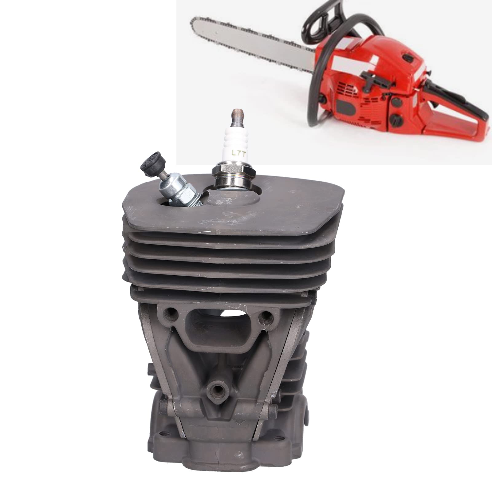 Reemplazo de la válvula de Alivio del Filtro de Aire del pistón del Cilindro de la Motosierra de 47mm para Husqvarna 455 460