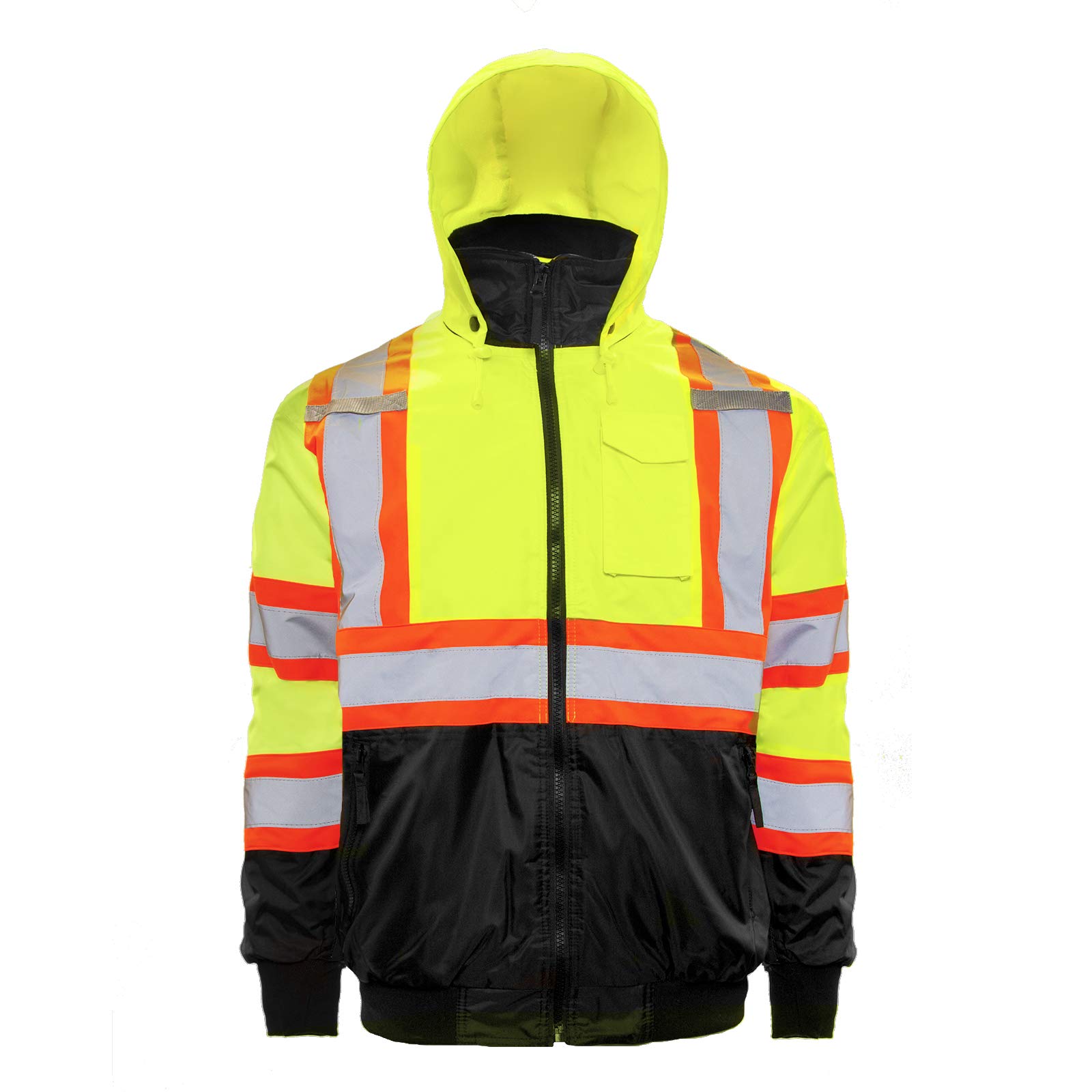 JORESTECH Chaqueta de seguridad reflectante de alta visibilidad, impermeable trasero ANSI/ISEA