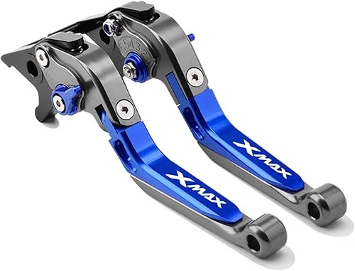 Miniatura 21 de Palancas de freno de embrague de embrague plegables plegables para motocicleta Yamaha Xmax X-MAX 125 250 300 400 mango de frenos ajustable