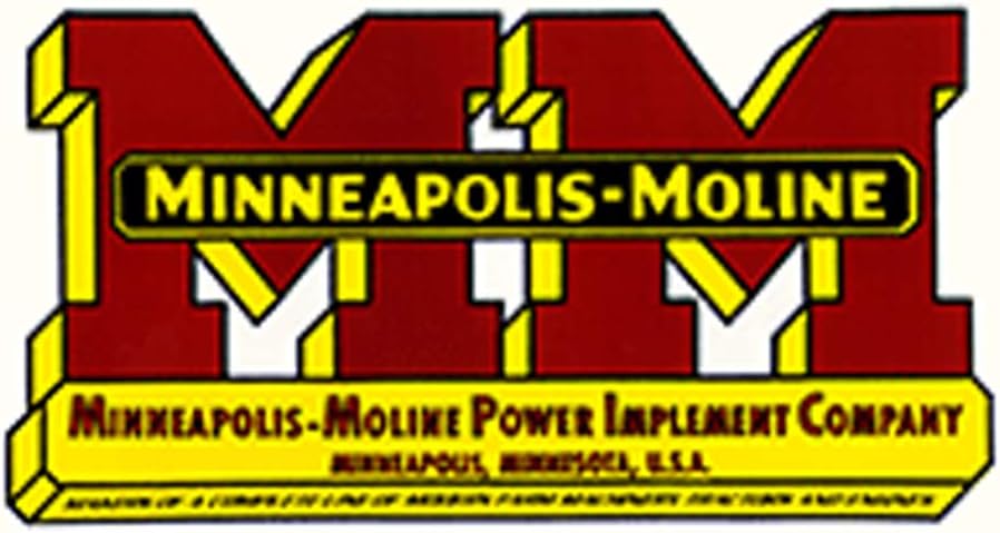 Stevens Lake Parts One New Minneapolis Moline Decal (Yellow Border Around Mm Logo) Various Applications & Models