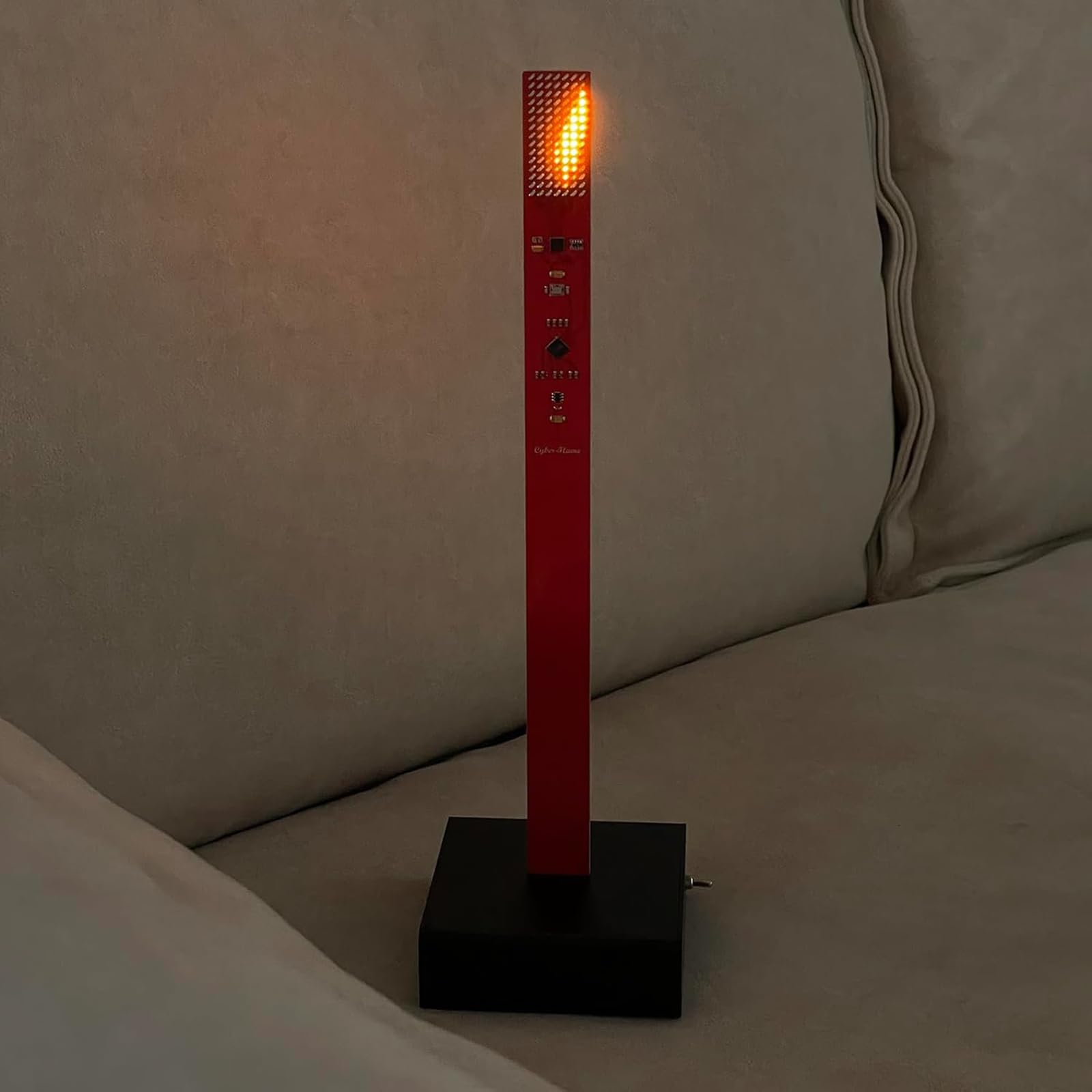 Candela a LED senza fiamma, lampada decorativa artistica e luce notturna, fiamma su entrambi i lati per camera da letto, soggiorno e decorazione domestica, candela elettronica creativa