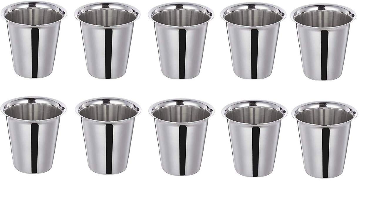 Verres en acier inoxydable de 160 ml pour service à café thé gobelet réutilisable