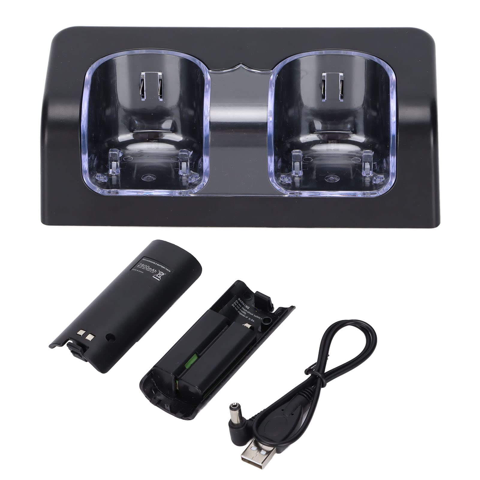Dock di Ricarica per Controller, Caricabatterie Remoto con Cavo di Alimentazione Dock Stabile per Doppia Stazione di Ricarica Portatile per Batteria del Telecomando del Gioco