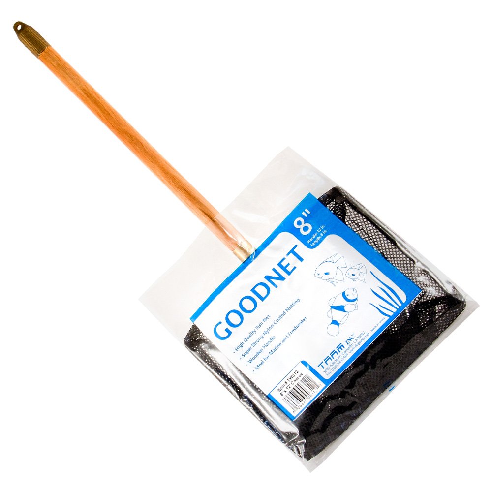 TAAM Proffesional Wood Handle Coarse 8" Aquarium Net with a 12" Handle