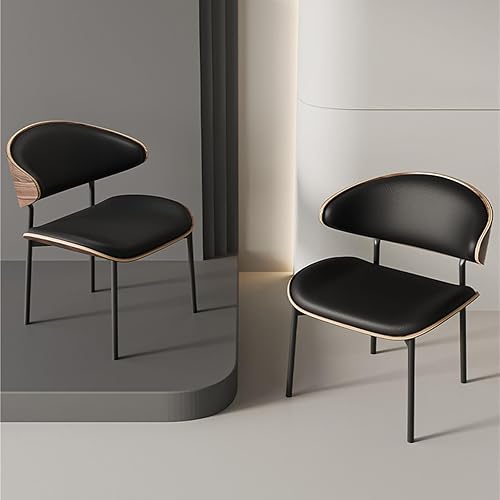 Miniatura 6 de sillas de comedor modernas de piel sintética, con respaldo alto, tapizada, para habitación, cocina, patas de metal y cocina moderna curvada