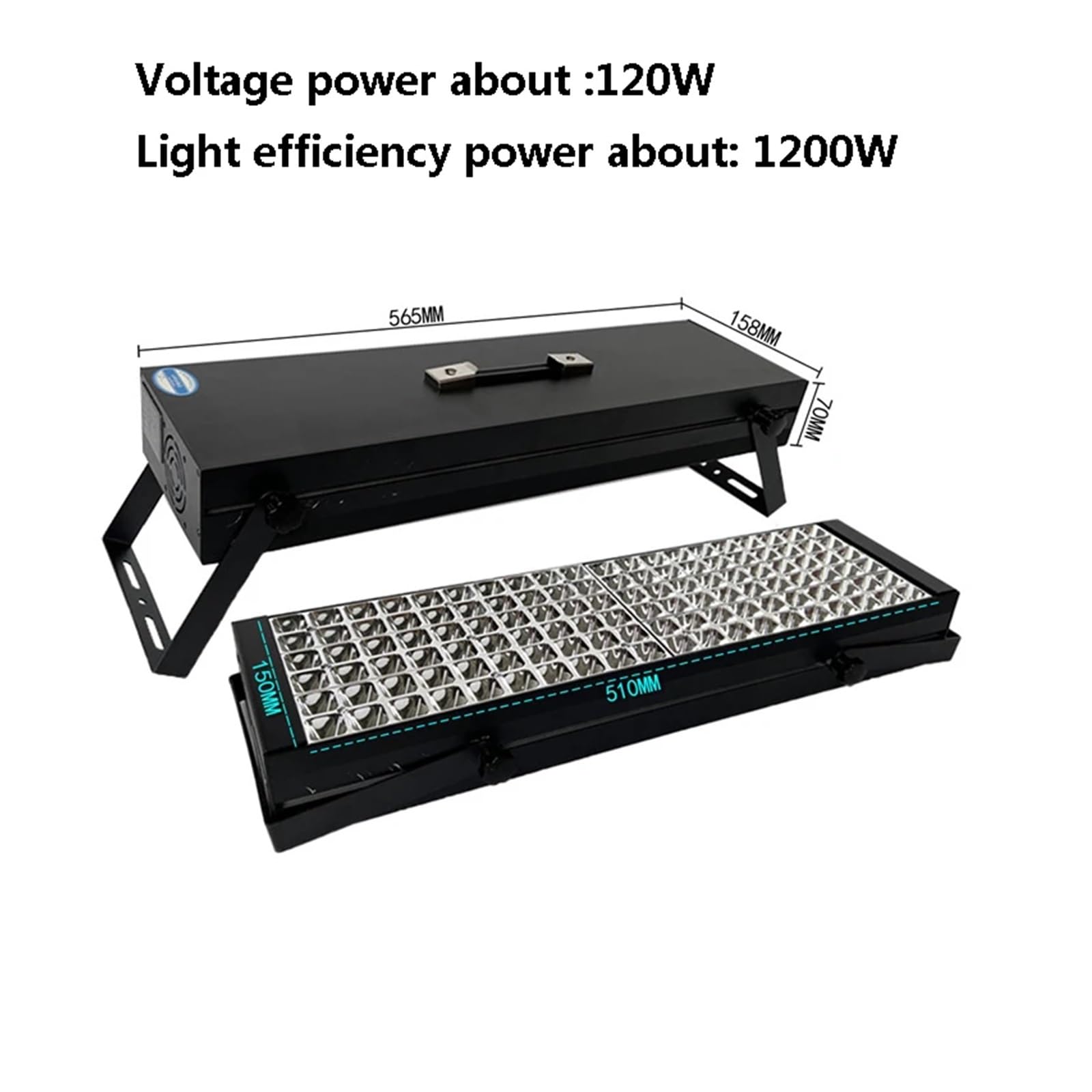 Lampe de polymérisation UV LED for imprimante 3D, 395 nm, 405 nm, 365 nm, huile verte, résine adhésive, sérigraphie Avec une efficacité de durcissement élevée(1200W_395nm)