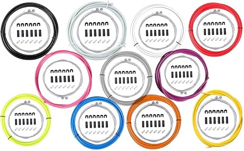 BlueSunshine Bike Bicycle Brake Cable and Housing Set - Basic Brake Cable Replacement Kit for Your Bike, Cable housing 5mm (@PINK) - Thumbnail 6