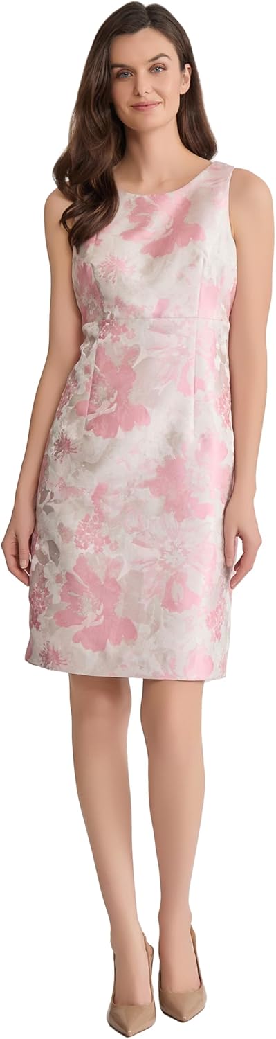 Kasper Women's Sleeveless Jacquard Sheath Dress