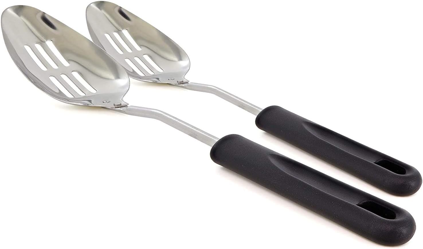 Ram Pro Stainless Steel Basting Spoon Features Plastic Handle with Hole Perfect for Basting Meats, Stirring Soups and Stews (Pack Of 2)