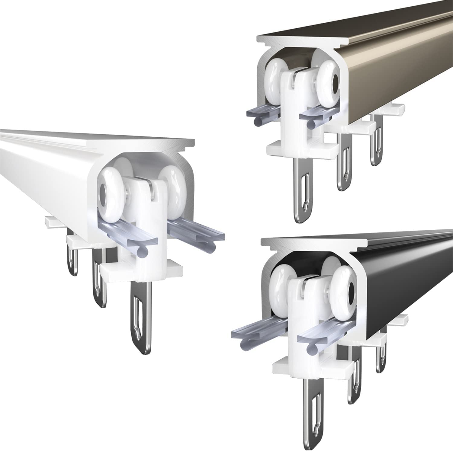 Rail rideau plafond 1.8m suspendu cloison amovible pour rideaux de séparation