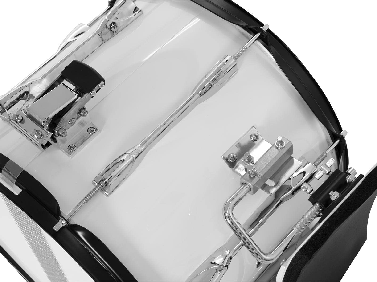 DIMAVERY MS-300 Marsch-Snare, weiß | PRO Marschtrommel 14x12