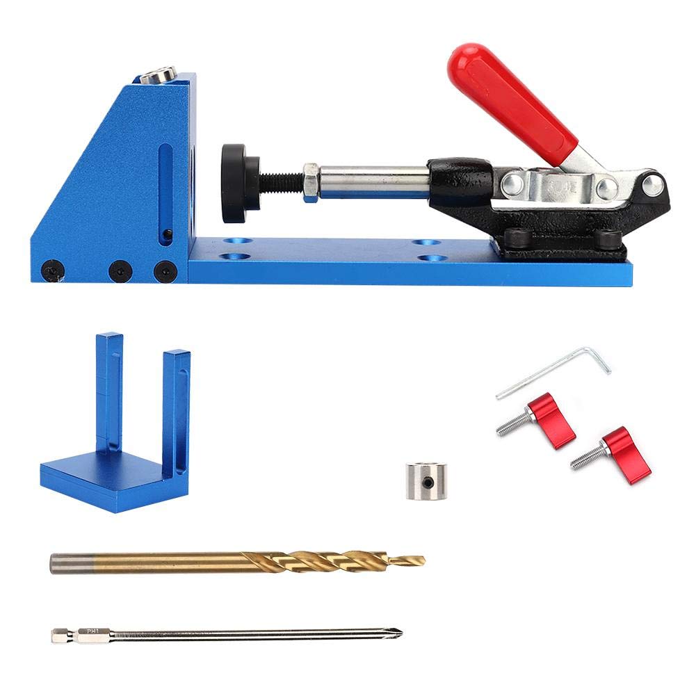 Buy Pocket Hole Jig Kit, 2 Hole Drill Guide Adjustable + Wooden Board