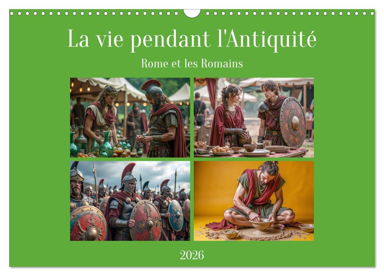 La vie pendant l'Antiquité - Rome et les Romains (Calendrier mural 2026 DIN A3 horizontal), CALVENDO calendrier mensuel: Scènes de la vie courante dans la Rome antique