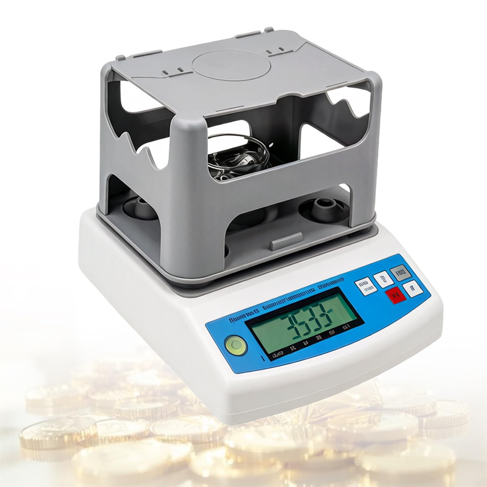 Tester CzystośCi ZłOta, Automatyczny Zestaw Do Badania ZłOta, Miernik GęStośCi ZłOta, DokłAdność Pomiaru GęStośCi 0,001 G/Cm³, Ekran Lcd | Profesjonalny Miernik CzystośCi ZłOta N6002E