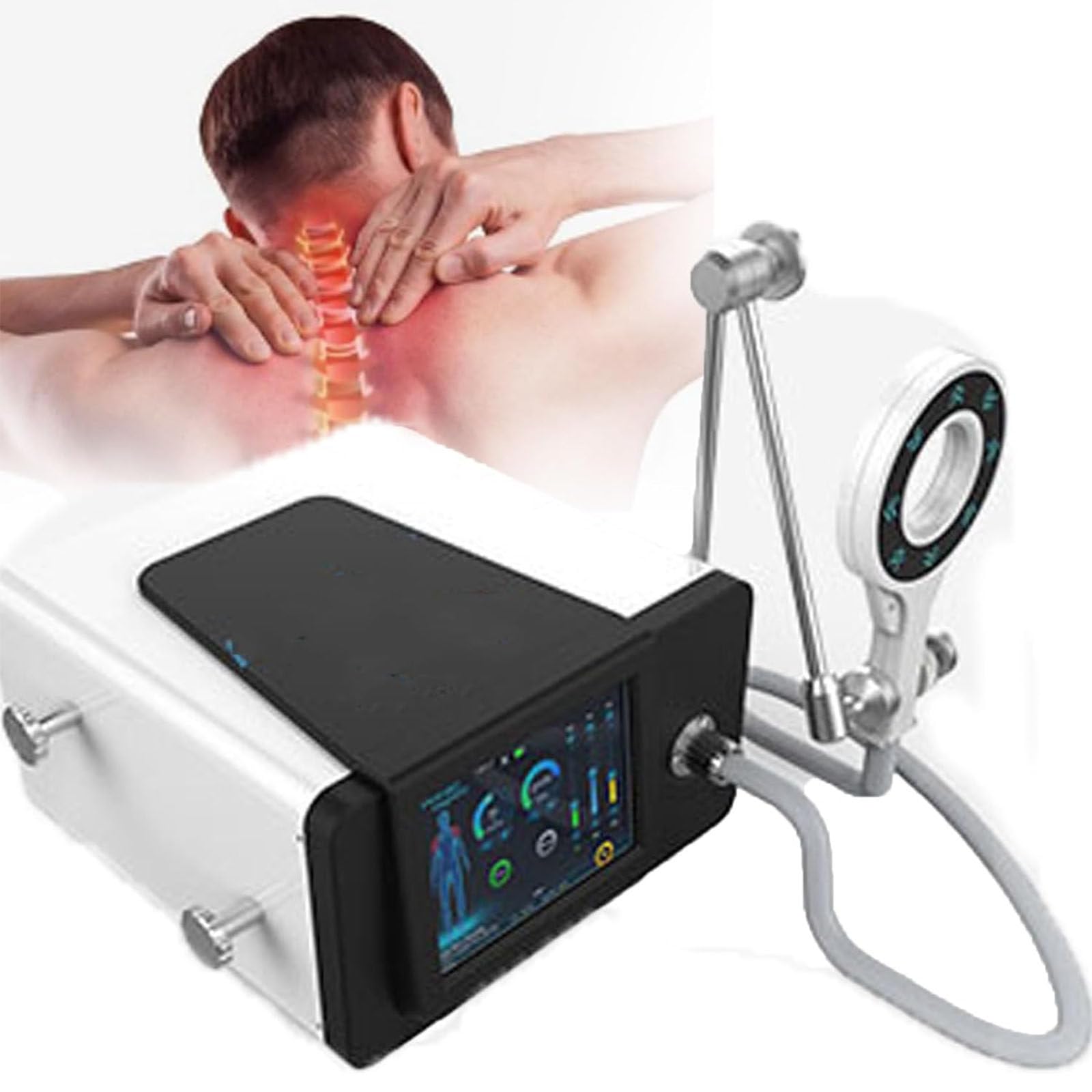 Dispositivo per terapia ED, dispositivo per terapia elettromagnetica, 2 modalità di lavoro e effetto campo magnetico 4t, intensità regolabile e frequenza 1000-3000khz