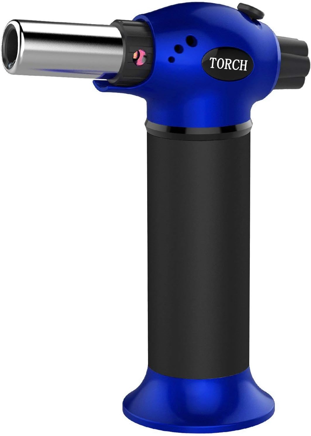 AMRIU GF-879 Micro Butane Torch Lighter, Refillable Kitchen Blow Torch with Safety Lock & Adjustable Flame for Creme Brulee, Meat, Seafood BBQ and Baking