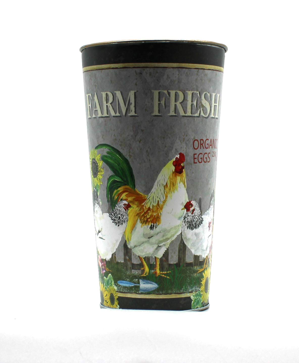 Hills ImportsParks Bountiful Metal Farmhouse Pail, “Farm Fresh Eggs” 8.5” - Fall and Farmhouse Decor - Spring - Bountiful Metal Farmhouse Pail, “Farm Fresh Eggs”