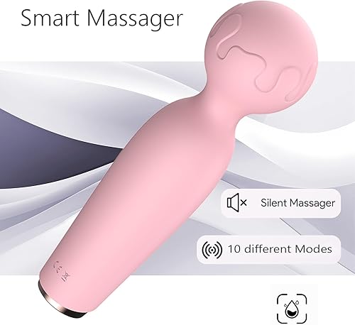 Miniatura 2 de Mini masajeador de espalda mejorado masajeador corporal inalámbrico con 10 modos potentes para el cuerpo, alivia el cuello, hombro, espalda,