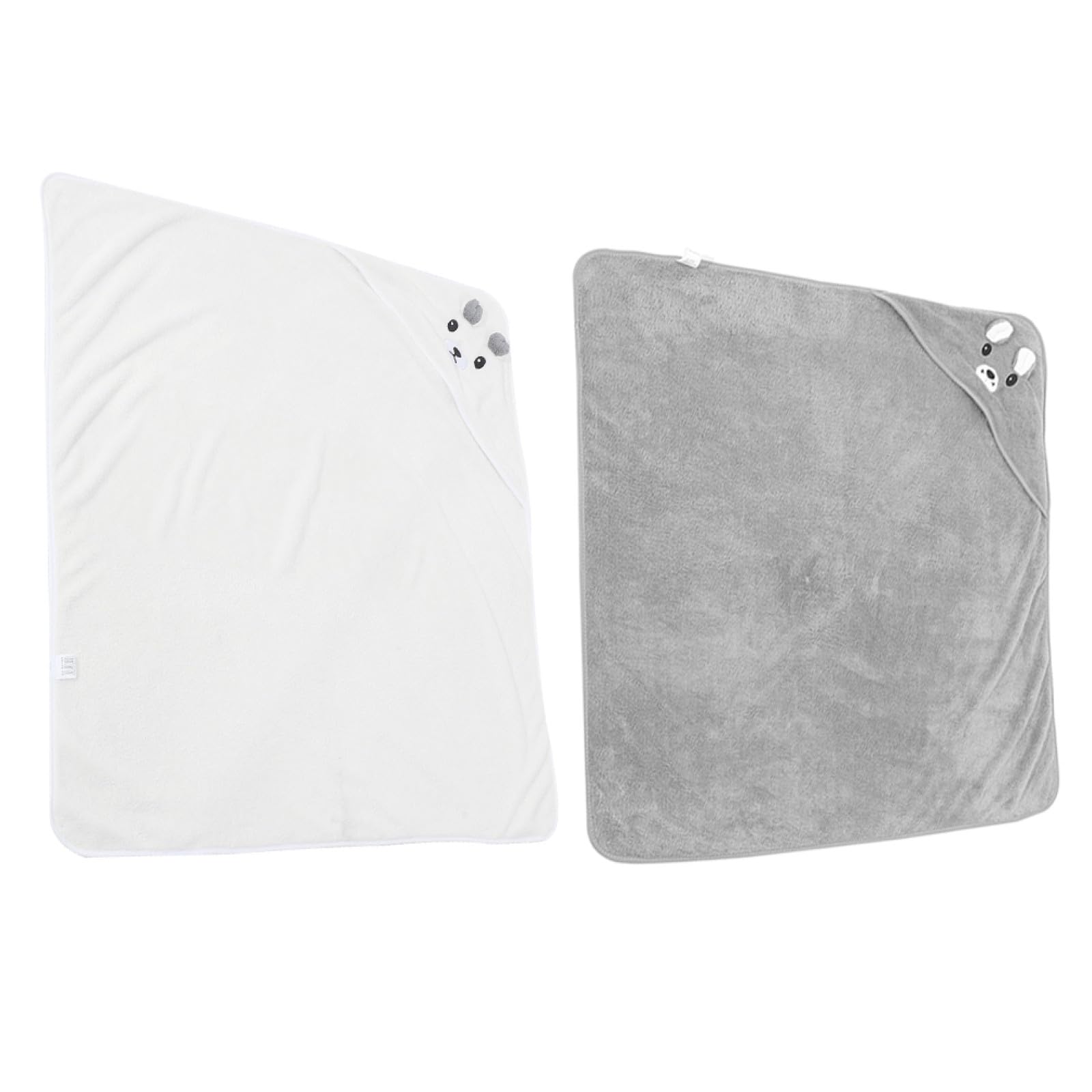 Serviette de Bain à Capuche Bébé 2 Pièces, Cape de Bain Douce