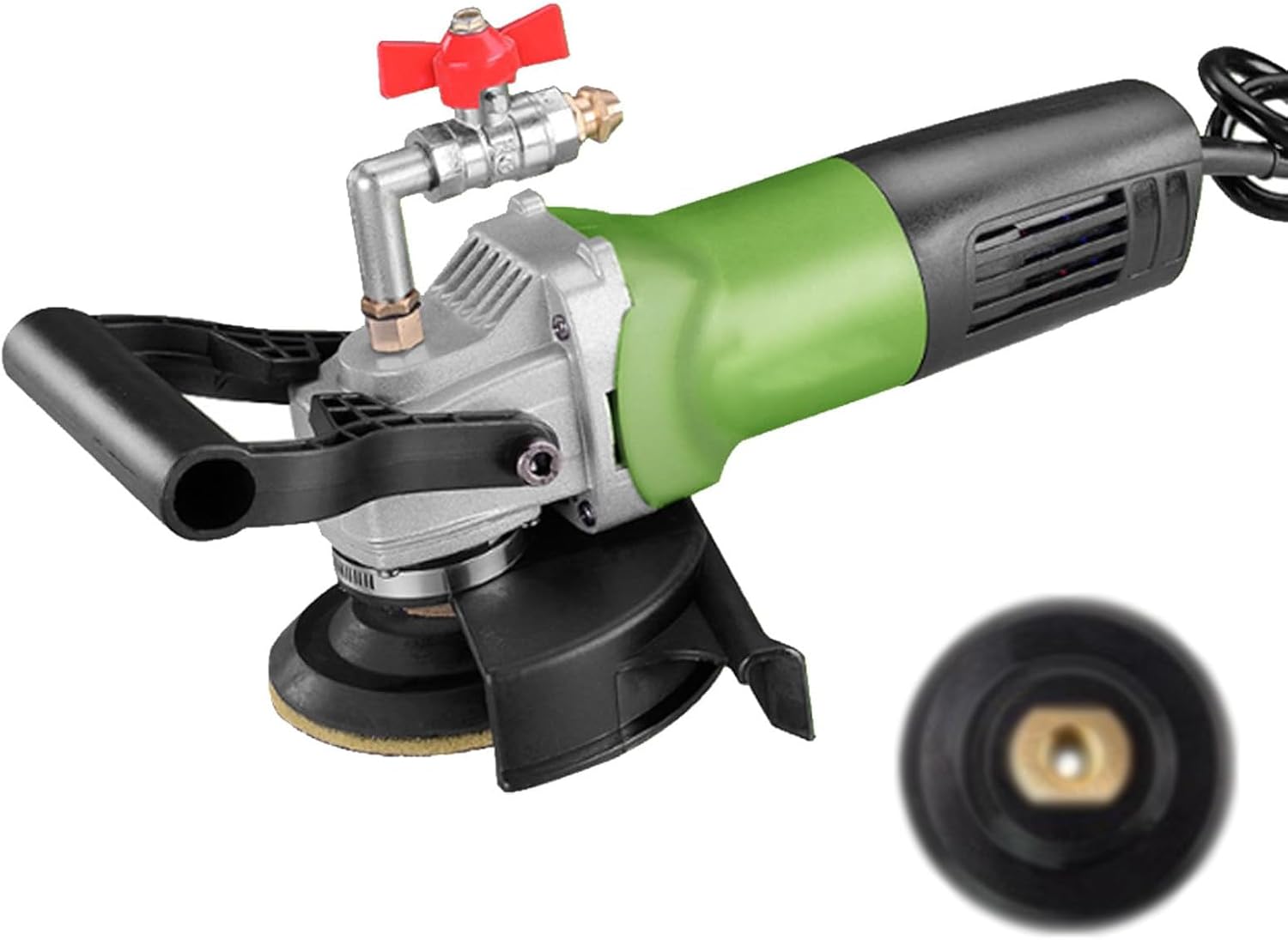 Electric Wet Polisher Grinder, Portable Water Filled Grinding Machine, 6 Gears, Cement Floor Marble Polishing Machine, for Concrete, Marble, Stones