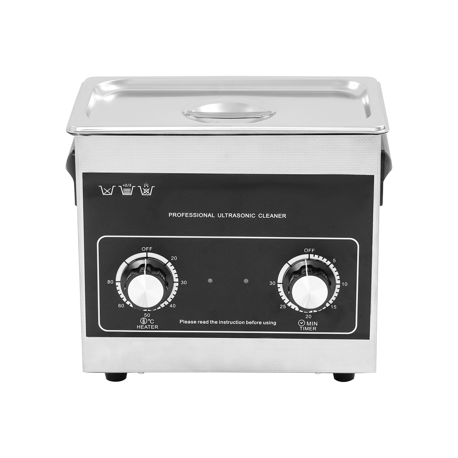Ultraschall-Reinigungsgerät 3,2L, 40KHz 120W Schmuckreiniger mit Heizfunktion, Edelstahl-Reinigungsmaschine für Brillen, Uhren, Zahnersatz, Schmuck, Metallteile – Silber