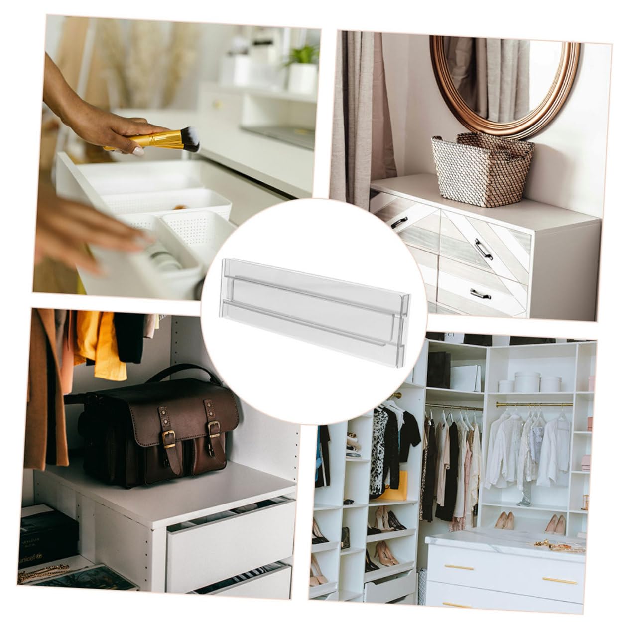 Luxshiny 8pezzi Separatori per Regolabili Espandibili Organizer per Vestiti e Utensili da Cucina per Camere da Letto e Uffici Soluzioni di Archiviazione Efficienti