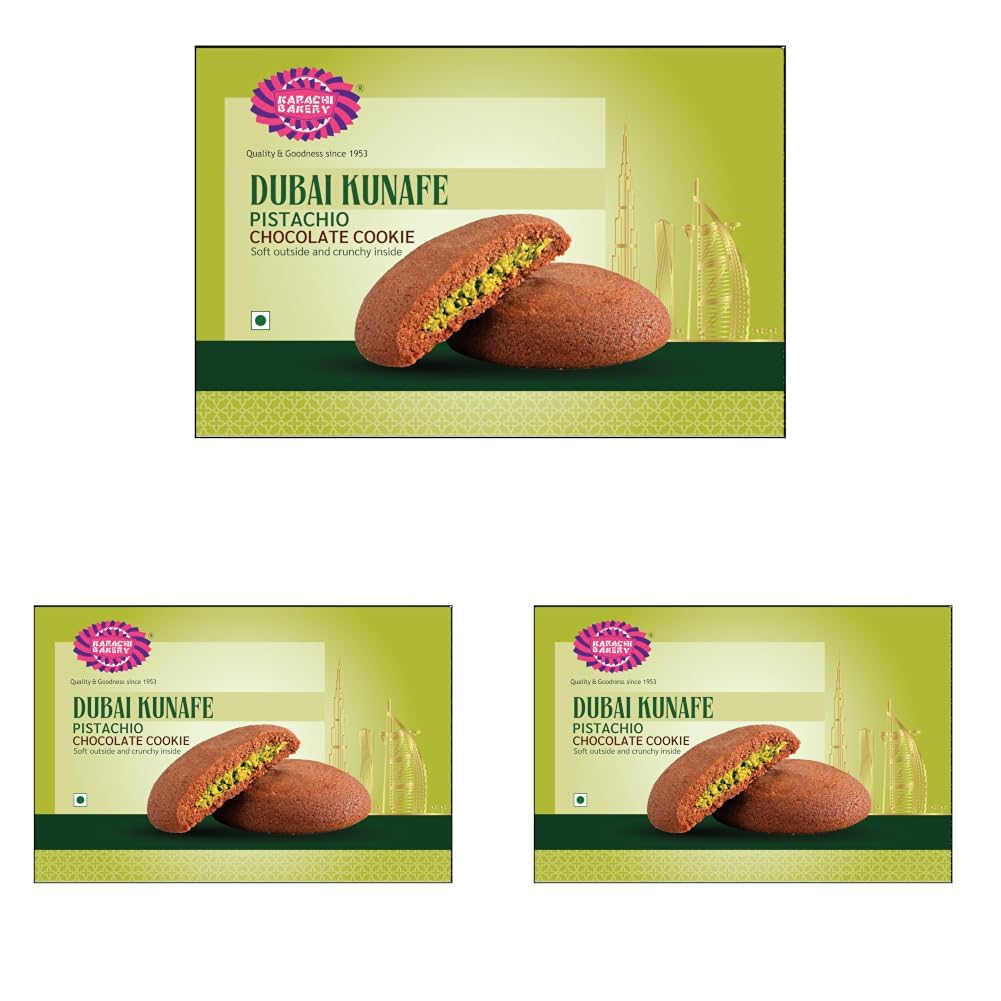Karachi Bakery Dubai Kunafe Pistachio Chocolate Cookie 250g (Pack of 3)-image-22
