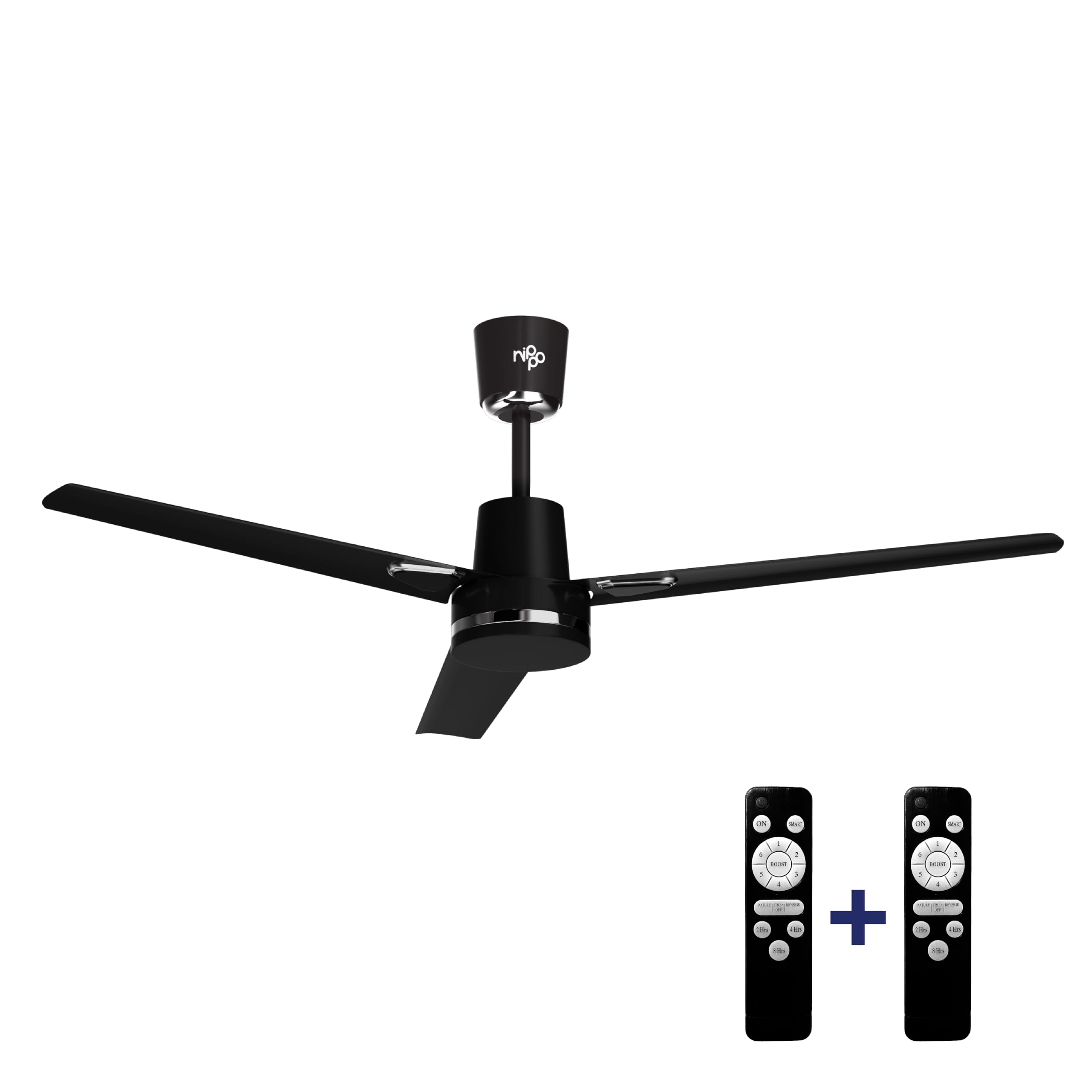 Nippo Vayou 1200mm Power 28W BLDC Ceiling fan with remote control | 7 Speed settings | BEE 5 star rated Energy Efficient fans | upto 70% energy savings | Free 1+1 remote | 3 years warranty| Matt Black-image-33