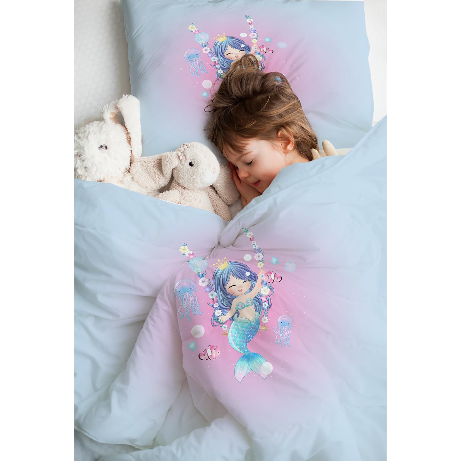 Feelyou Set di biancheria da letto per bambine e ragazze, con