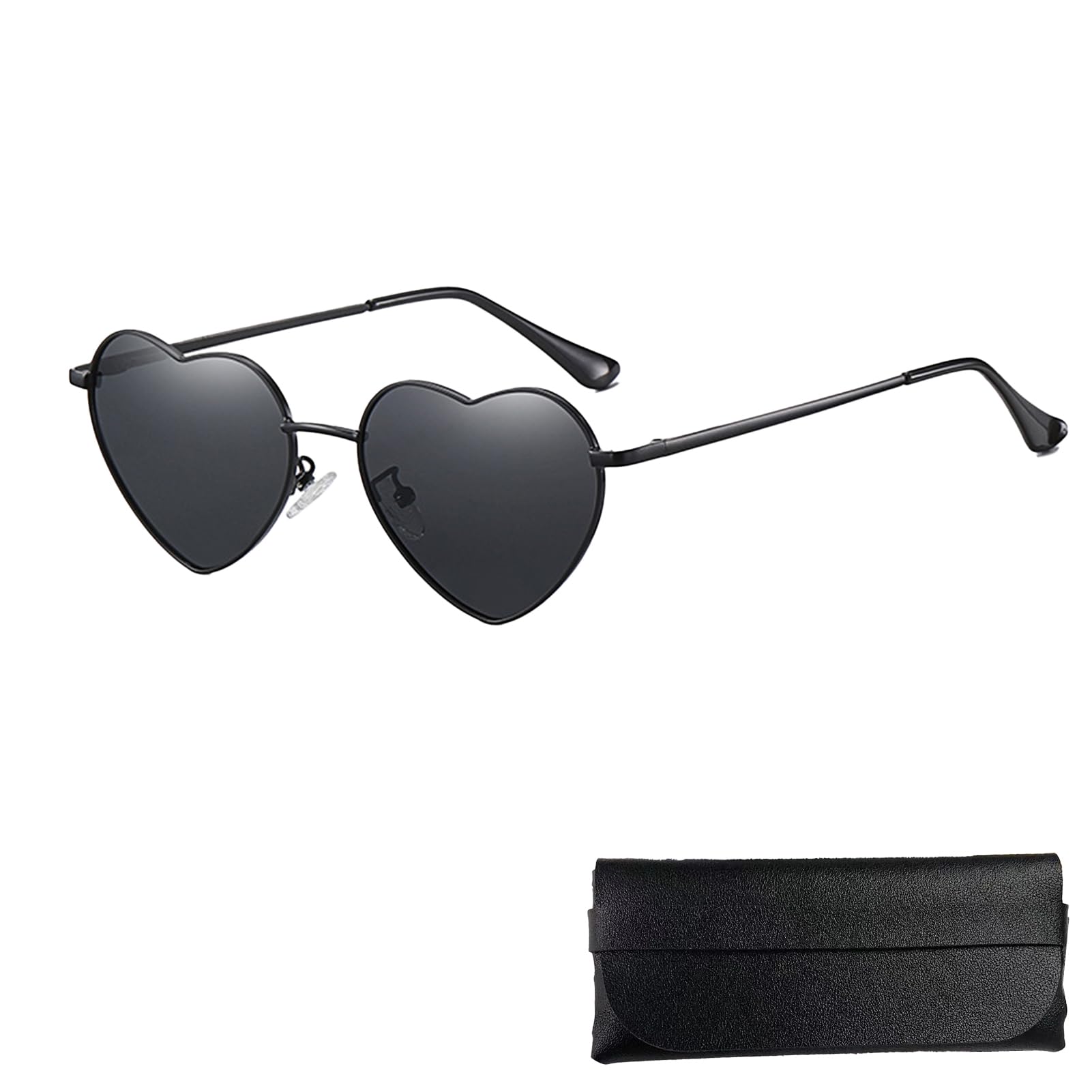 Okaywork Lunettes De Soleil Coeur Polarisées - Vintage Hippie Rétro - Homme Femme Festival