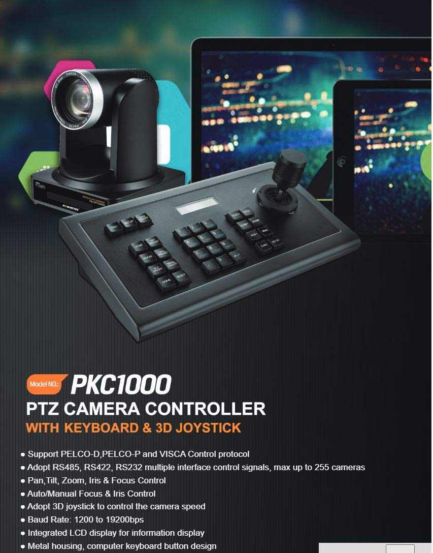 Amazon.com: AVMATRIX PKC1000 3D Joystick PTZ Camera Keyboard