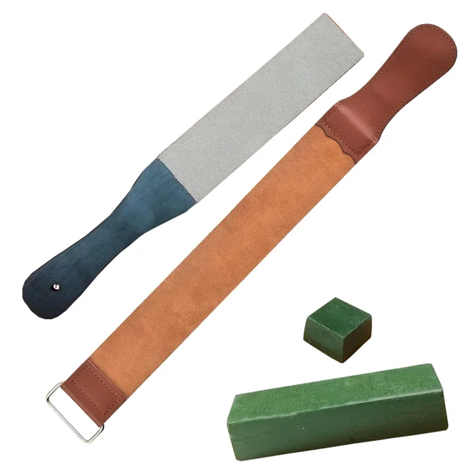 Coramella per Affilatura Cinturino in pelle for affilatura, rasoio a mano libera, affilatrice, lucidatura, cintura for Per Rasoi, Affilatura Coltelli E Scalpelli(Leather 6 pcs)