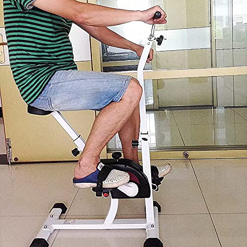 Image of Electric Pedal Rehabilitation Maine Indoor Fitness Bike, Rehabilitation Vertical Handrail Leg Pedal for Elderly Men Women Seniors And Elderly Arm And Leg Exercise