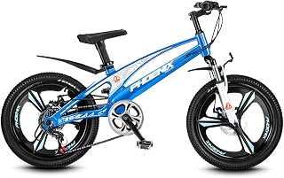 LLF Mountain Bike,7 Speed Folding Bike Non-Slip Bike for Adults Sport Wheels Disc Brake MTB Bicycle Track Bike Road Bikes(Size:20inch,Color:Blue)