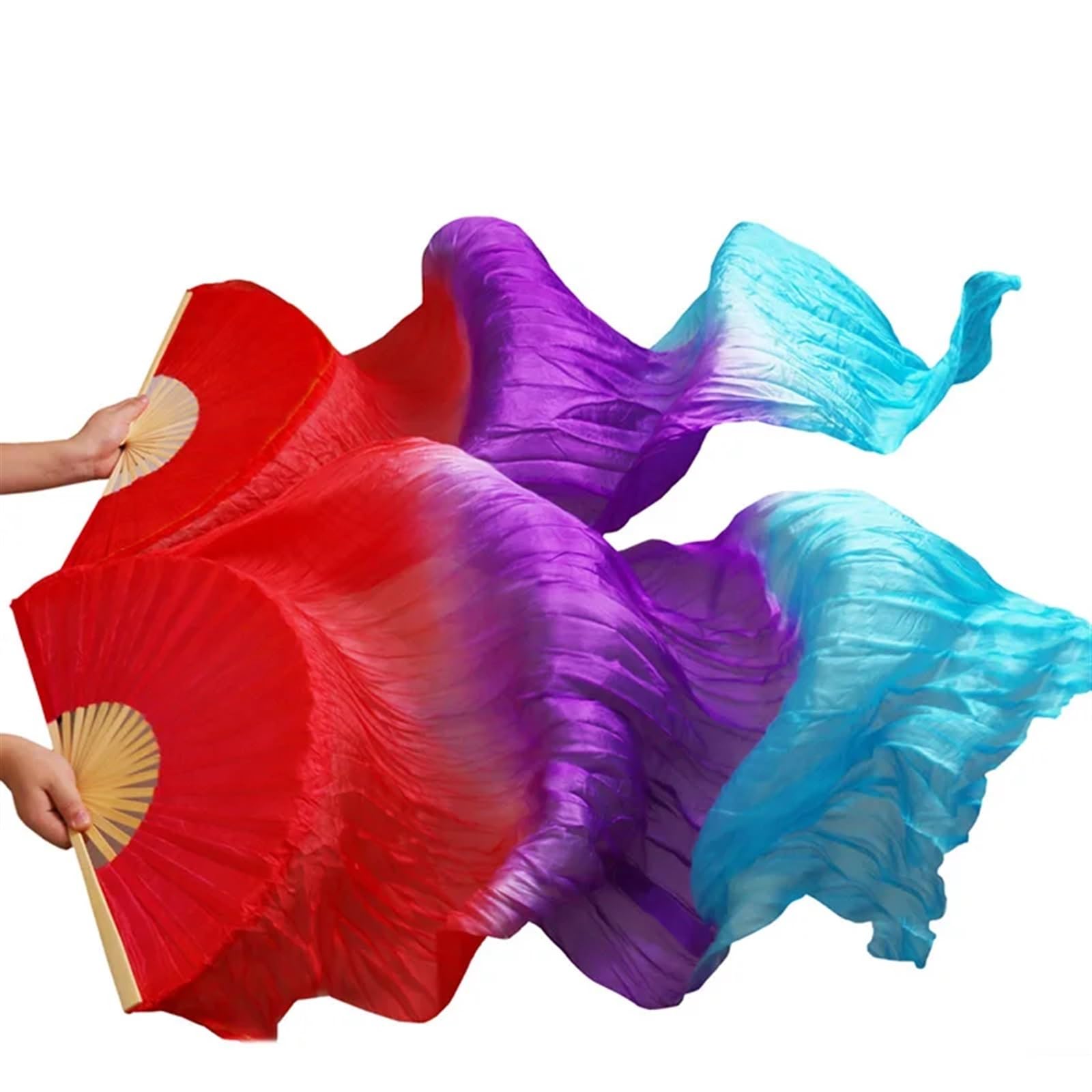 Buikdansfan Zijde Buik Dansen Fan Dans 100% Echte Zijden Sluiers Links Rechts Kleuren 180 * 90 Cm Foto Kleur Buik Dansen Lange Fan