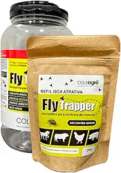 Armadilha Mata Mosca Fly Trapper com Refil Atrativo 250g – Kit Completo Coletores de moscas Fly Trap Coleagró