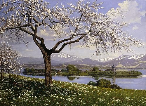 Lienzo decorativo para pared premium, pintura vintage del paisaje bávaro de Paul Graf 60x90