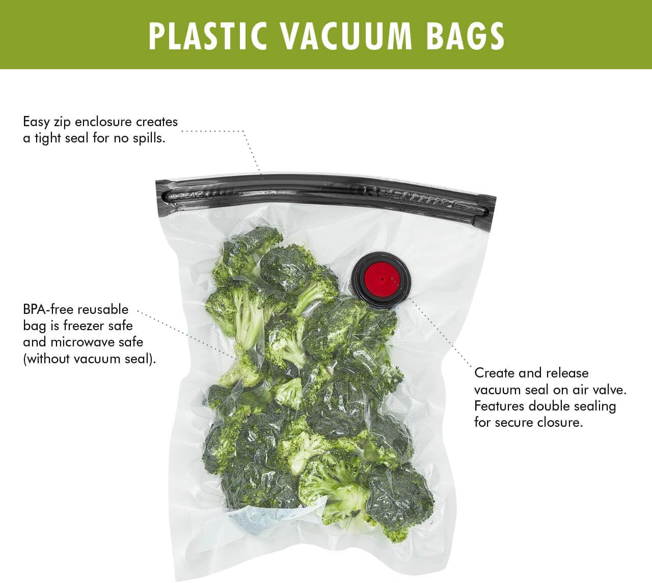 ZWILLING Fresh & Save 10-pc Vacuum Sealer Bags, Sous Vide Bags, Meal Prep - Assorted Sizes - Image 4